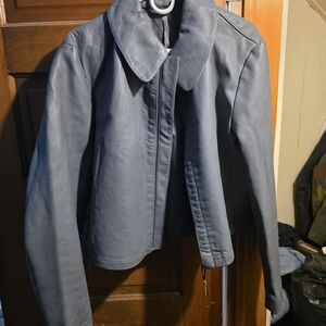 Men's Classic Grey Leather Jacket
